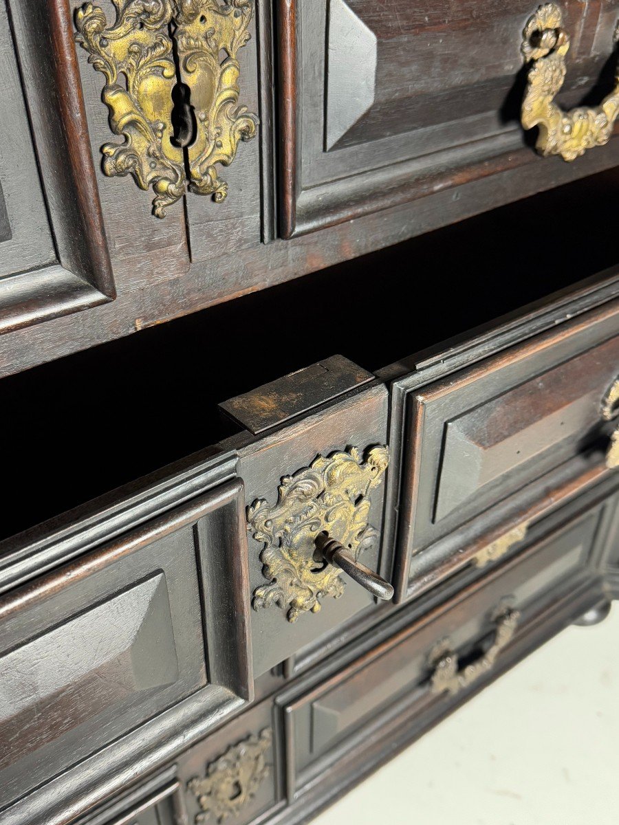 18th Century Italian Chest Of Drawers In Dark Walnut-photo-8