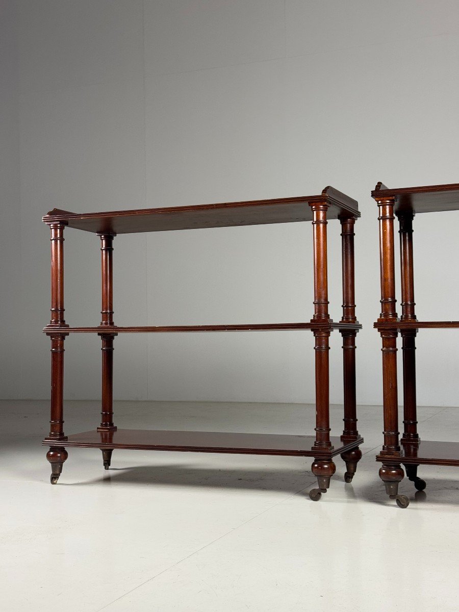 Set Of 2 Mahogany Shelves-photo-3