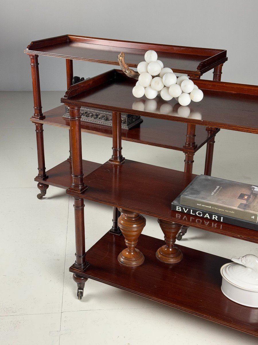 Set Of 2 Mahogany Shelves-photo-7