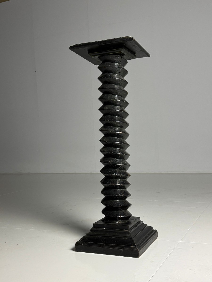 Vintage Black Screw French Column