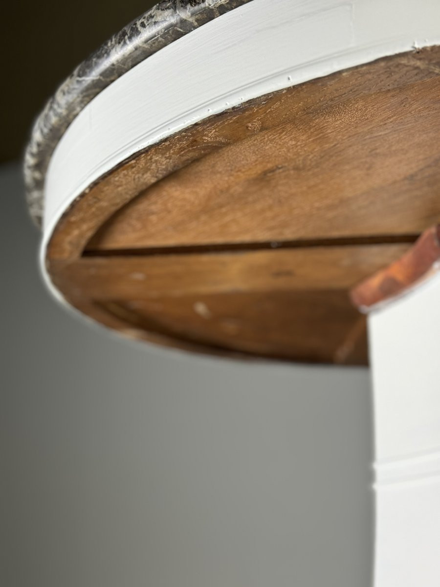 Table Empire Gueridon Blanc Antique-photo-7