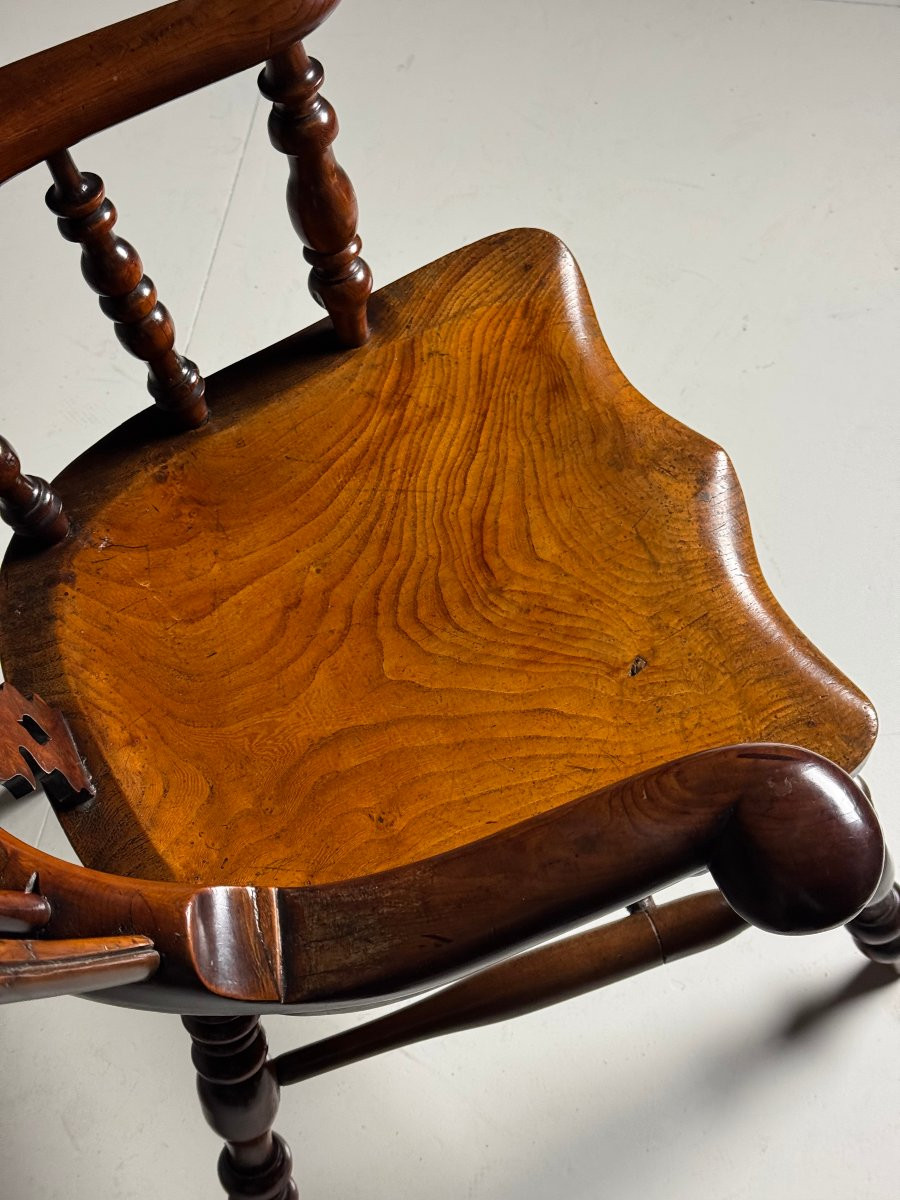Antique English Windsor Chair Circa 1800-photo-3