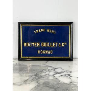 Enamel Advertising Sign For Rouyer Guillet Cognac