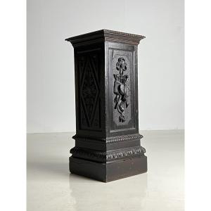 Black Column Hand Carved