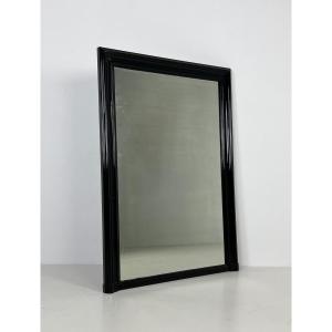 Antique French Black Fireplace Mirror