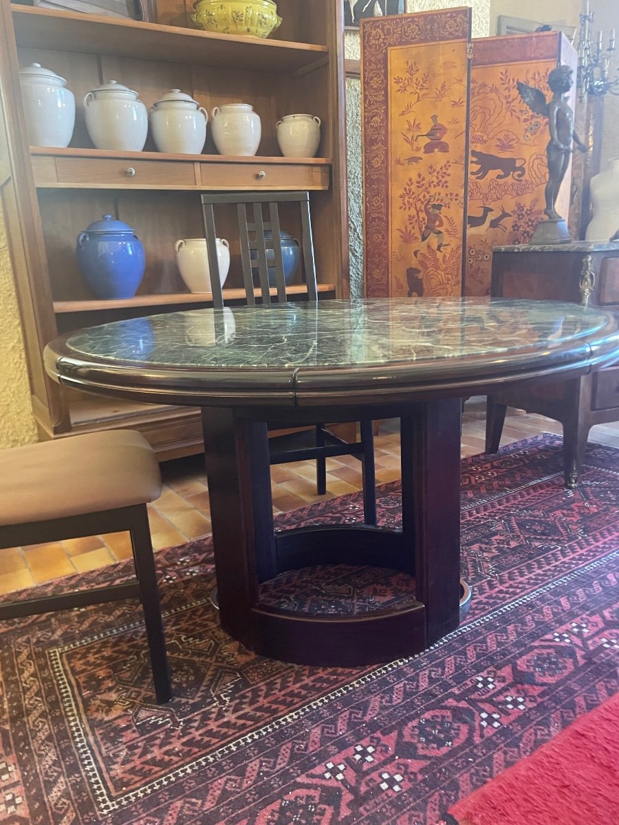 Round Art Deco Style Dining Room Table -photo-3