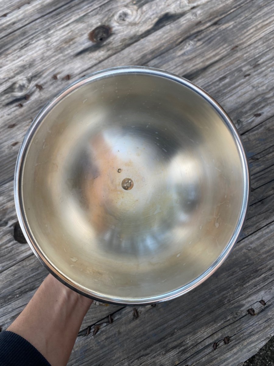 Antique Silver Metal Service Bell -photo-2