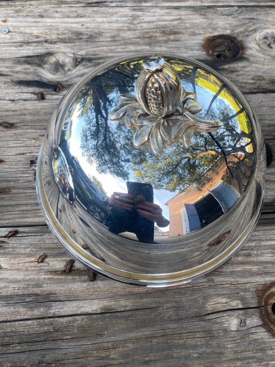 Antique Silver Metal Service Bell -photo-3