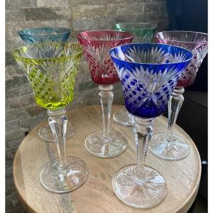 Saint Louis 6 Verres Couleur Vologne Roemer 