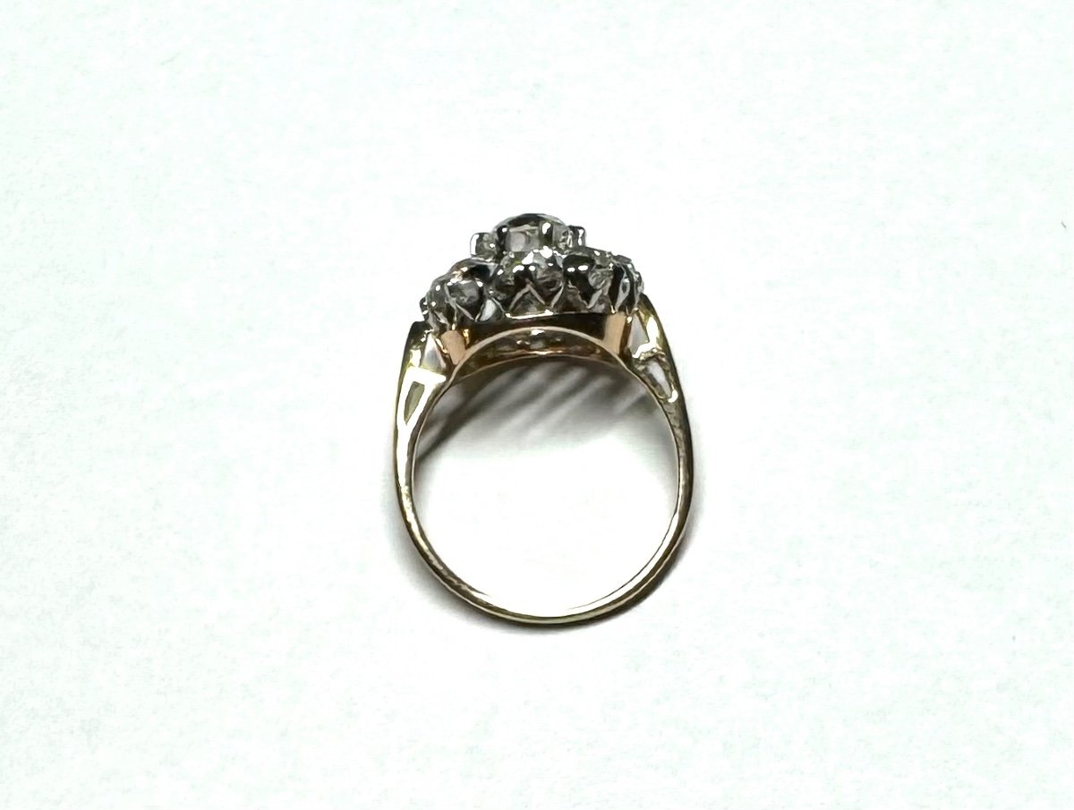 Bague vers 1900 diamants taille ancienne (1,70 carat)-photo-2