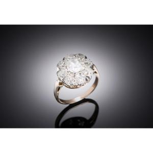 French Ring Circa 1900 Old Cut Diamonds (1.70 Carat)