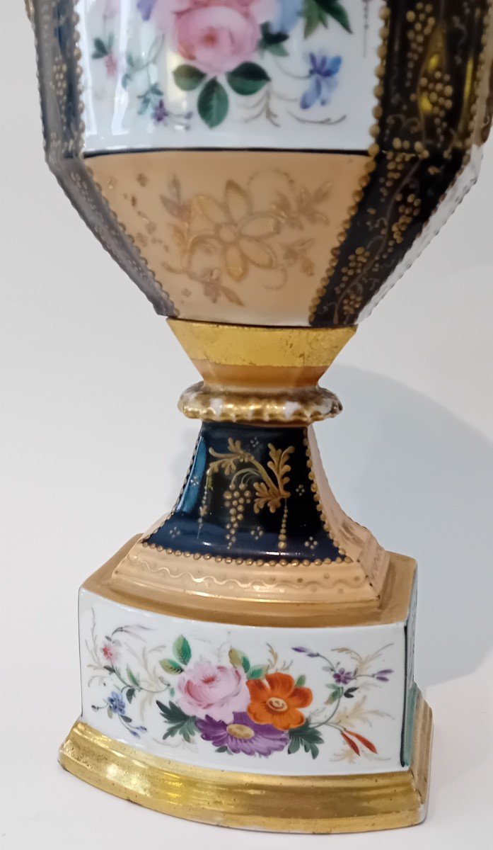 Empire Porcelain Polychrome Vase-photo-3