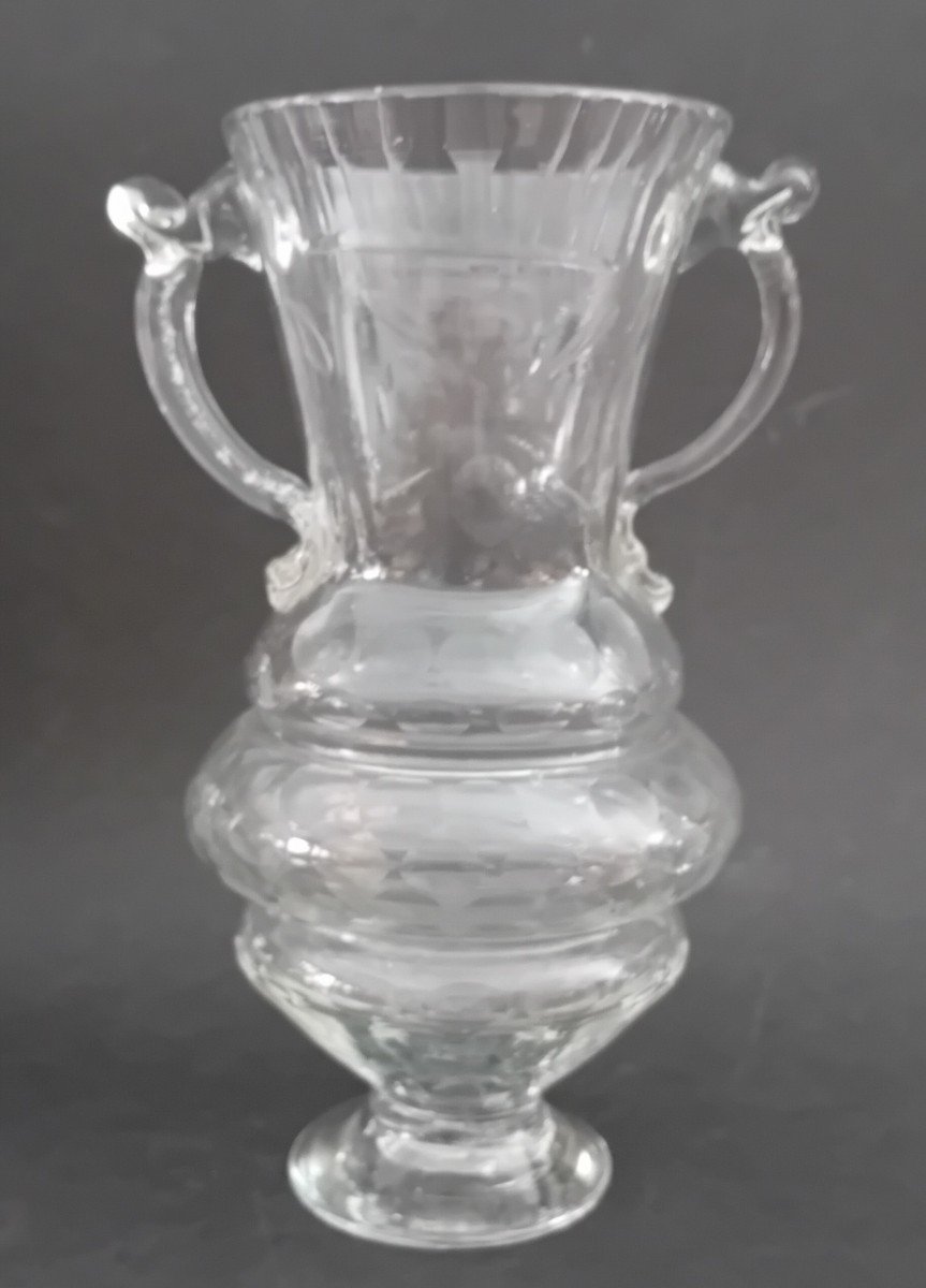 Double-handled Cup In Fine 18th Century Cut Crystal-photo-2