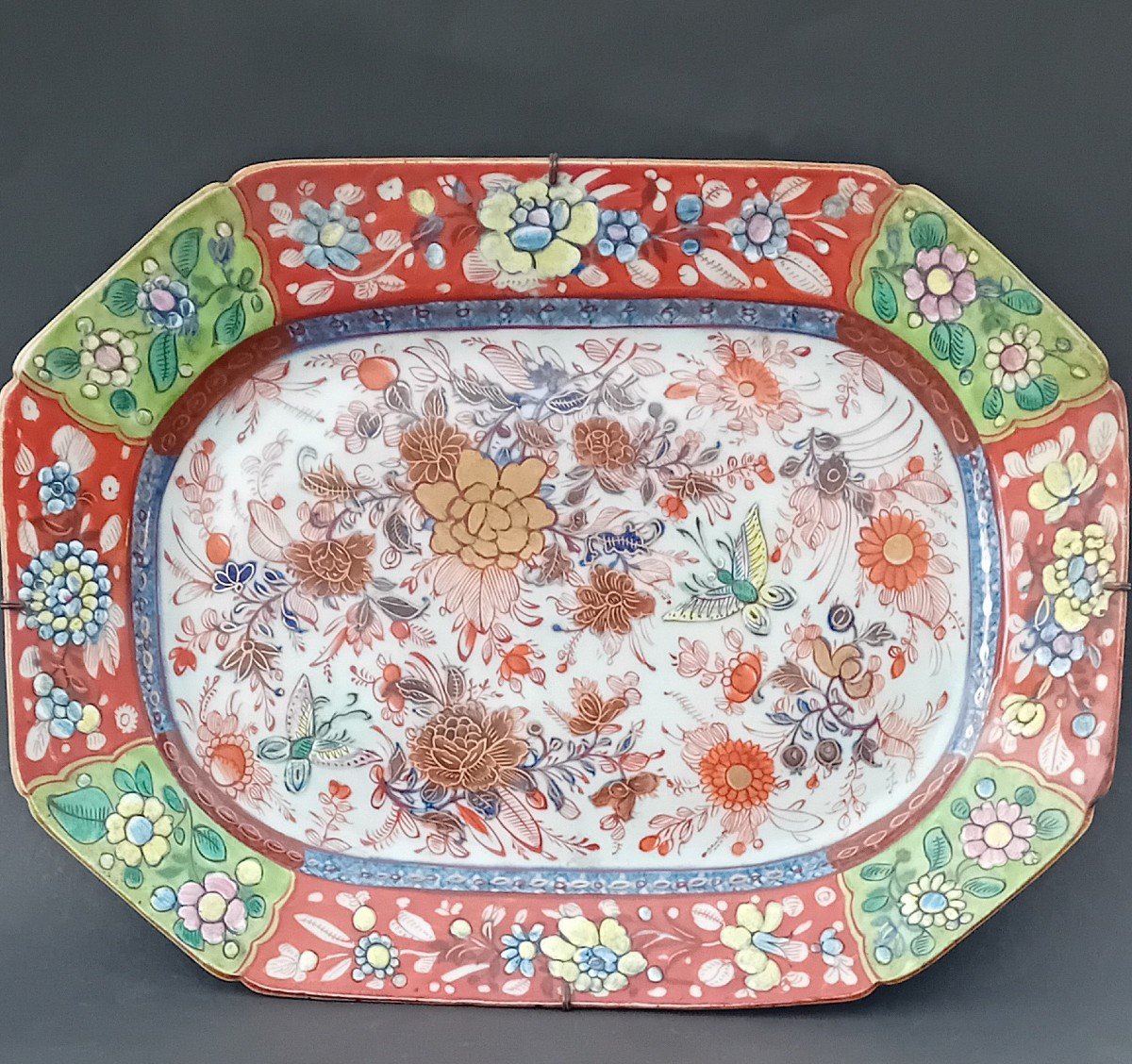 Antique Decorated Porcelain Tray From Ancient China-photo-2