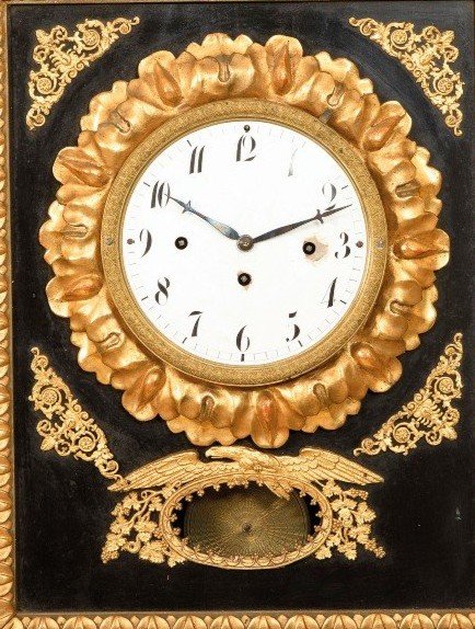 Ancient Empire Gilded Wood Clock-photo-1