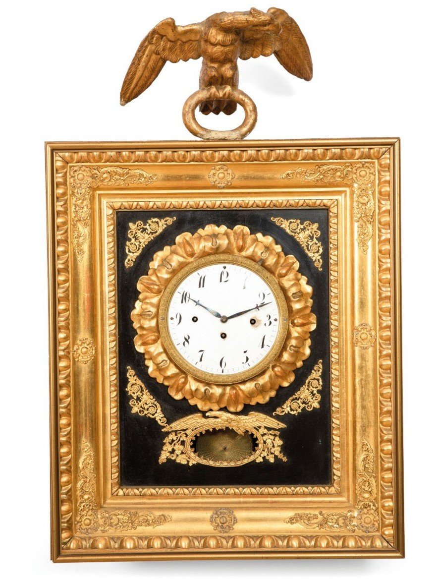 Ancient Empire Gilded Wood Clock