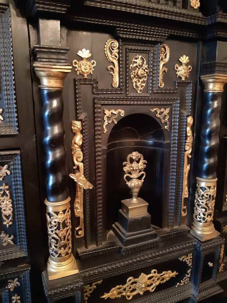 Important Cabinet, Ebonized Wood And Gilded Bronzes,17th Century-photo-3