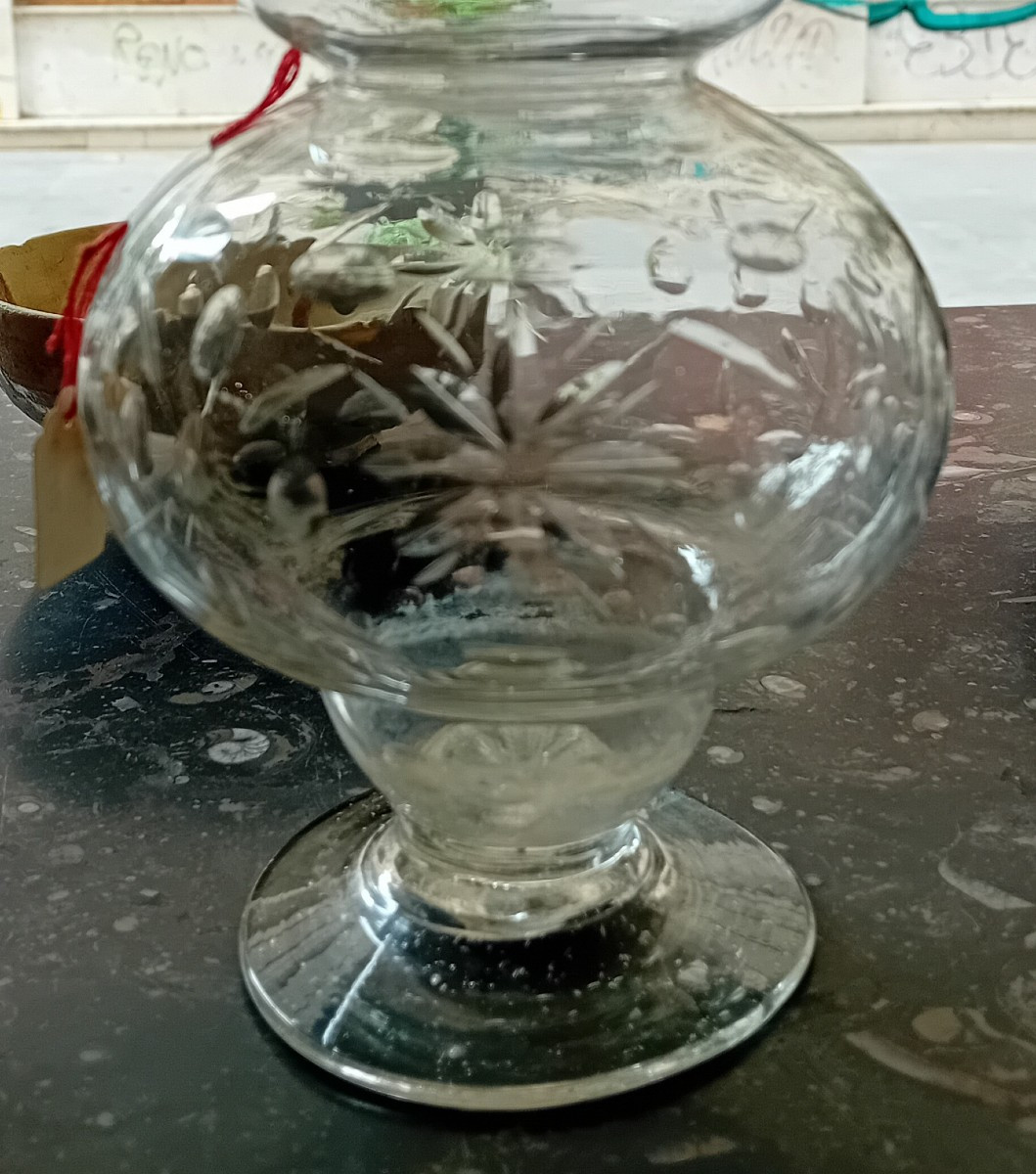 Bouteille En Verre Soufflé Et Taillé, Venise, Fin Du XVIIIe Siècle-photo-4