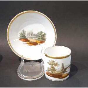 Beautiful Porcelain Decorated Cup And Plate