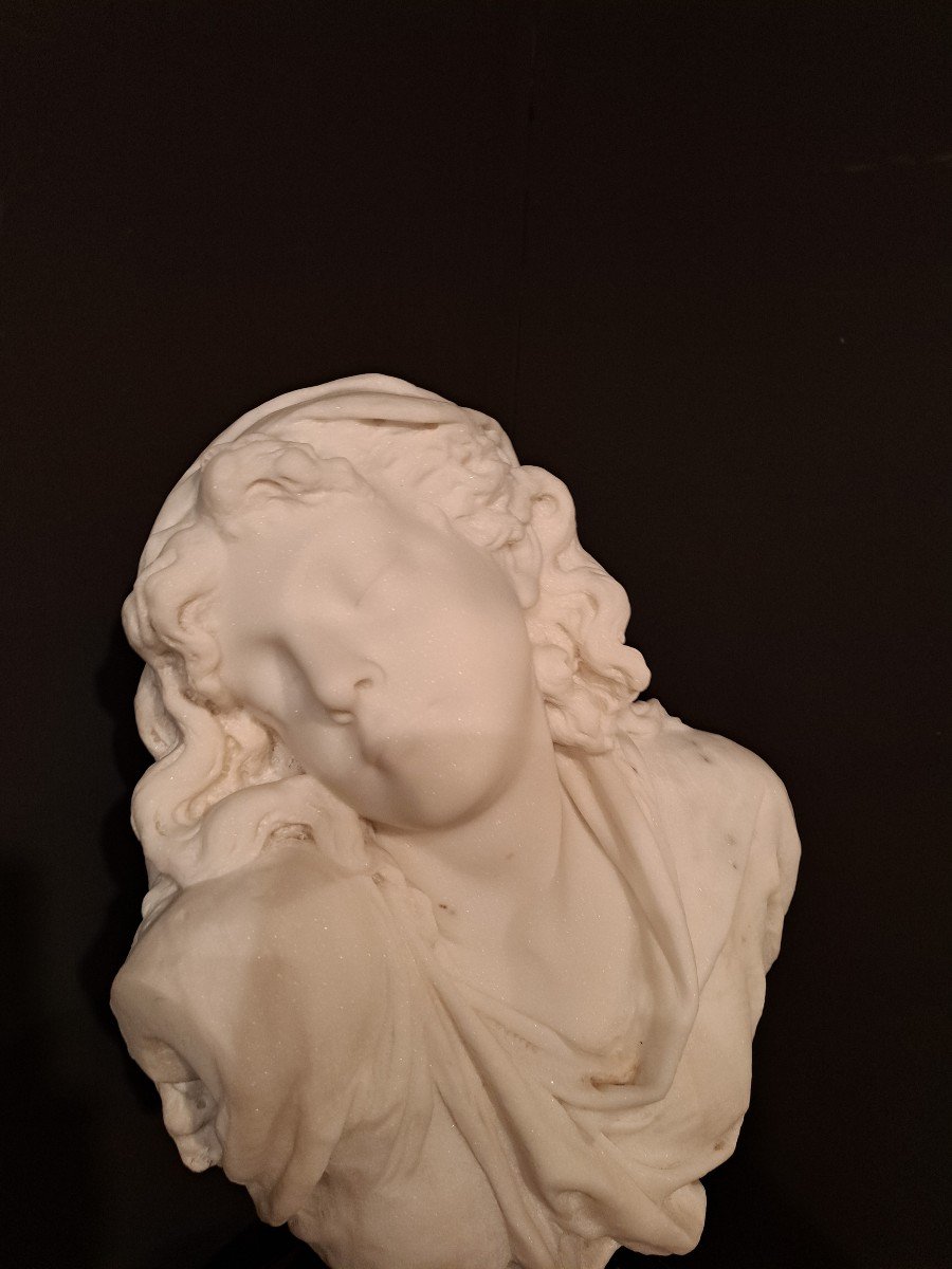 Bust Of A Woman In Carrara Marble -photo-3