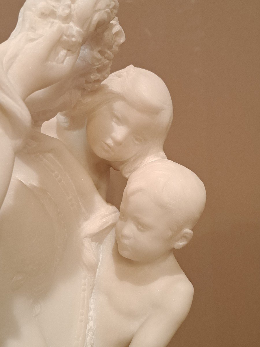 Charles Samuel - Carrara Marble Sculpture "honor To Mom"-photo-4
