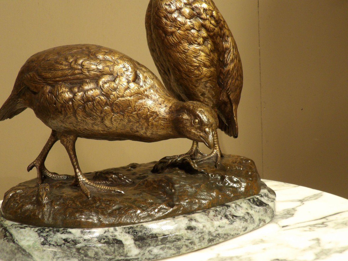 Lienard - Pair Of Bronze Partridges-photo-2