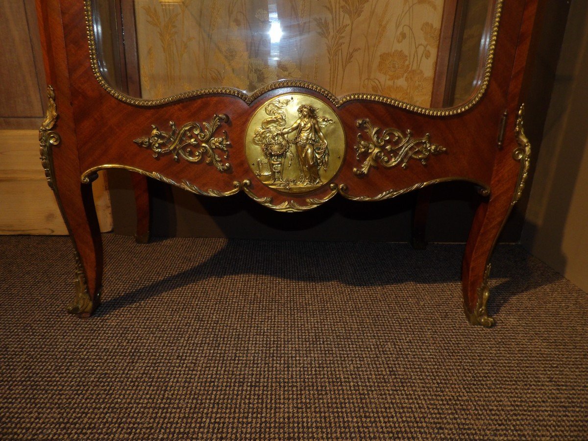 Oudin In Marseille – Marquetry Display Case With Chiseled And Gilded Bronze Trim-photo-1