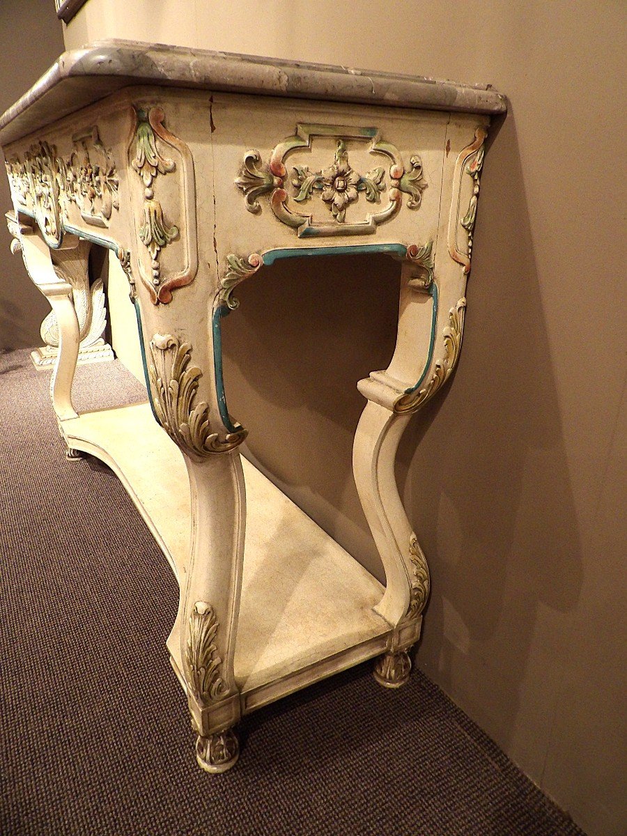 Painted Wooden Console-photo-2