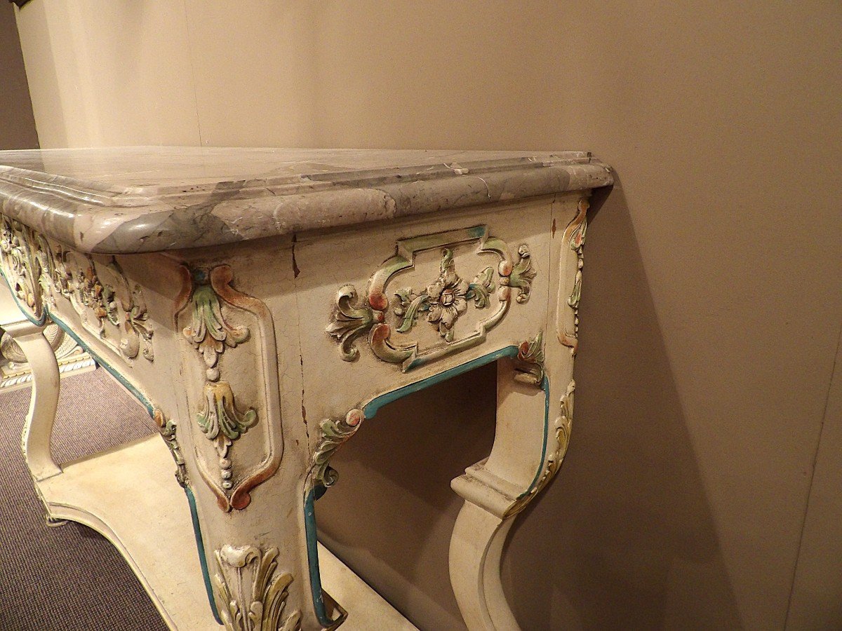 Painted Wooden Console-photo-3