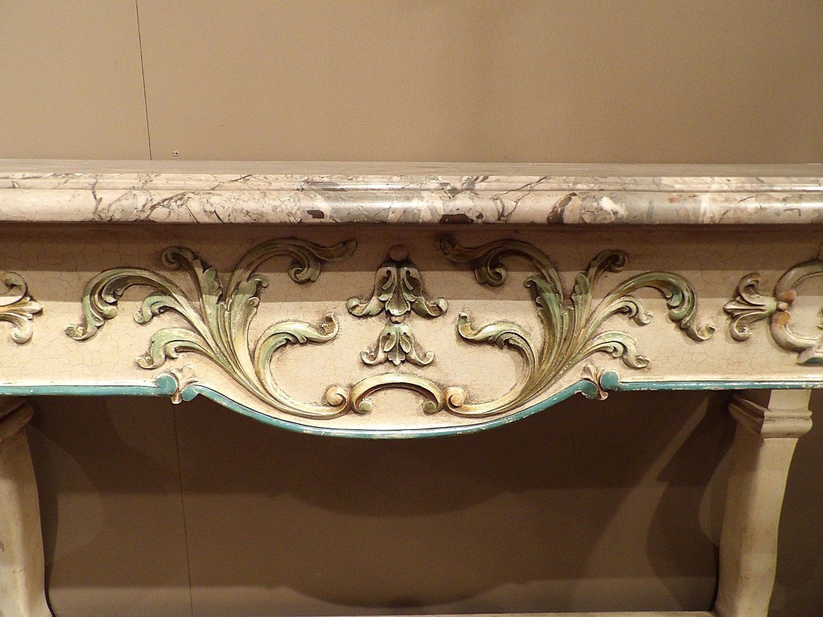 Painted Wooden Console-photo-2