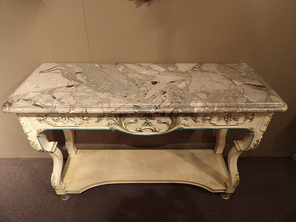 Painted Wooden Console-photo-6