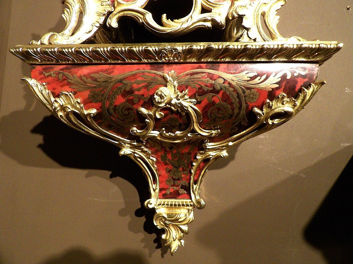 Boulle Tortoiseshell Marquetry Cartel-photo-2