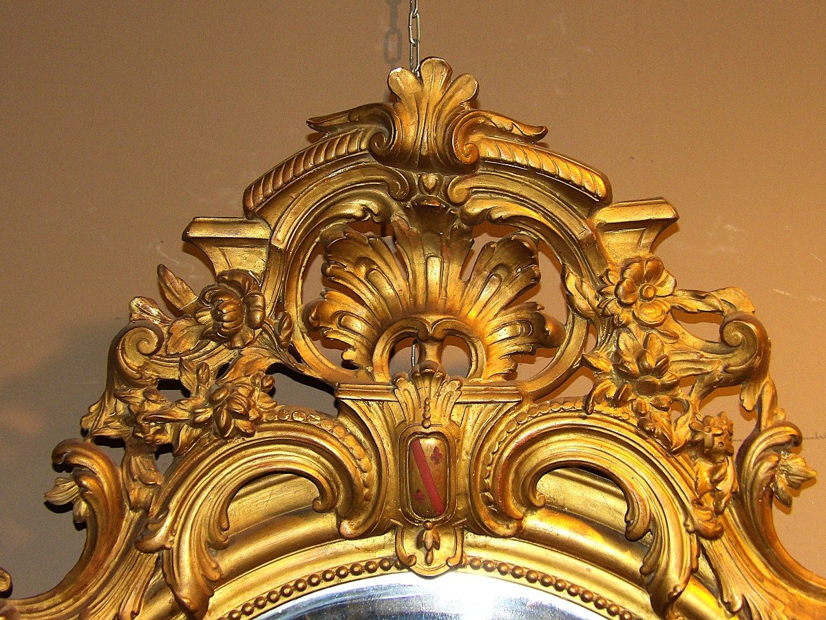 Oval Mirror From The Napoleon III Period-photo-1