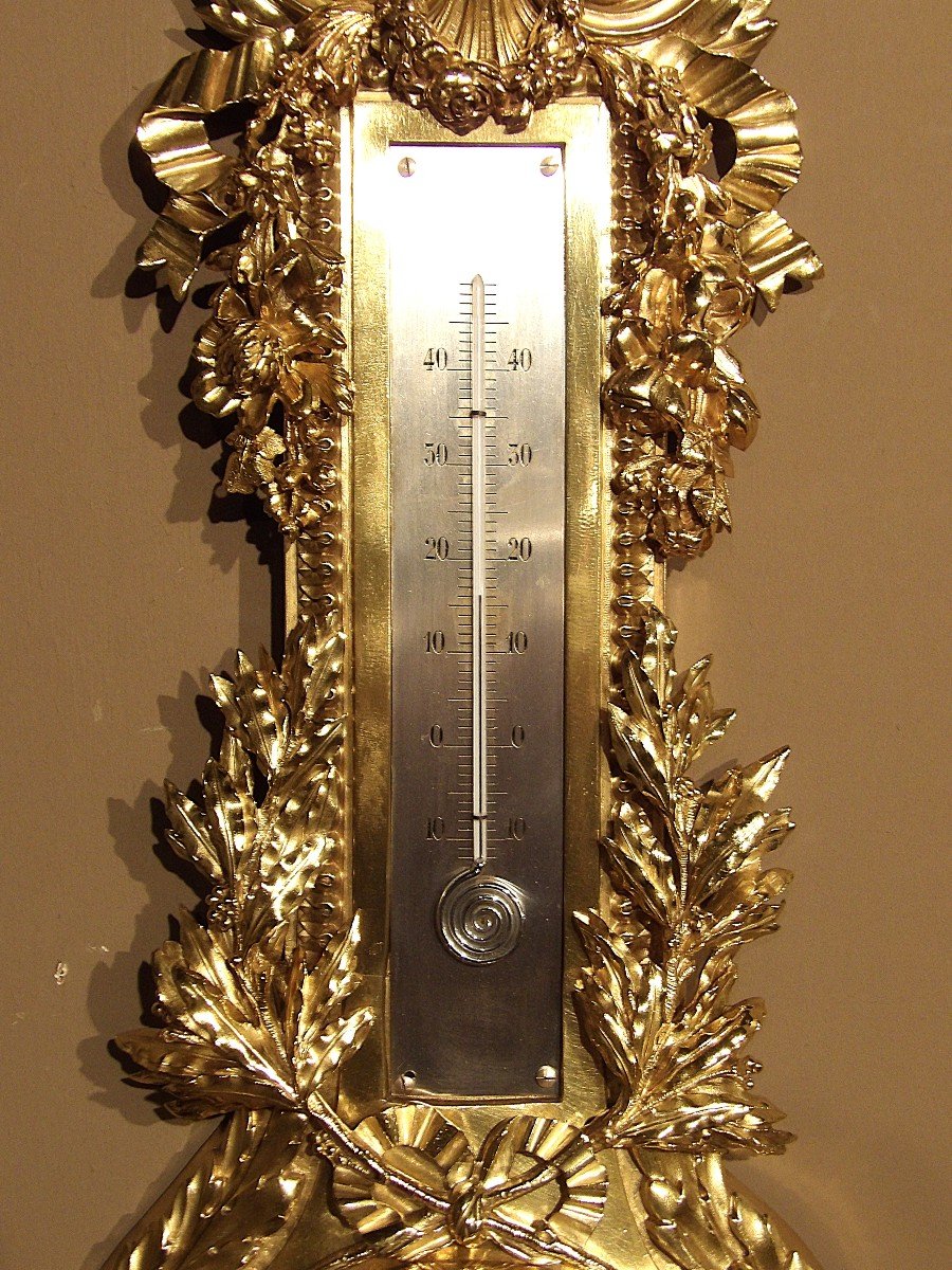 Bronze Barometer/thermometer-photo-1