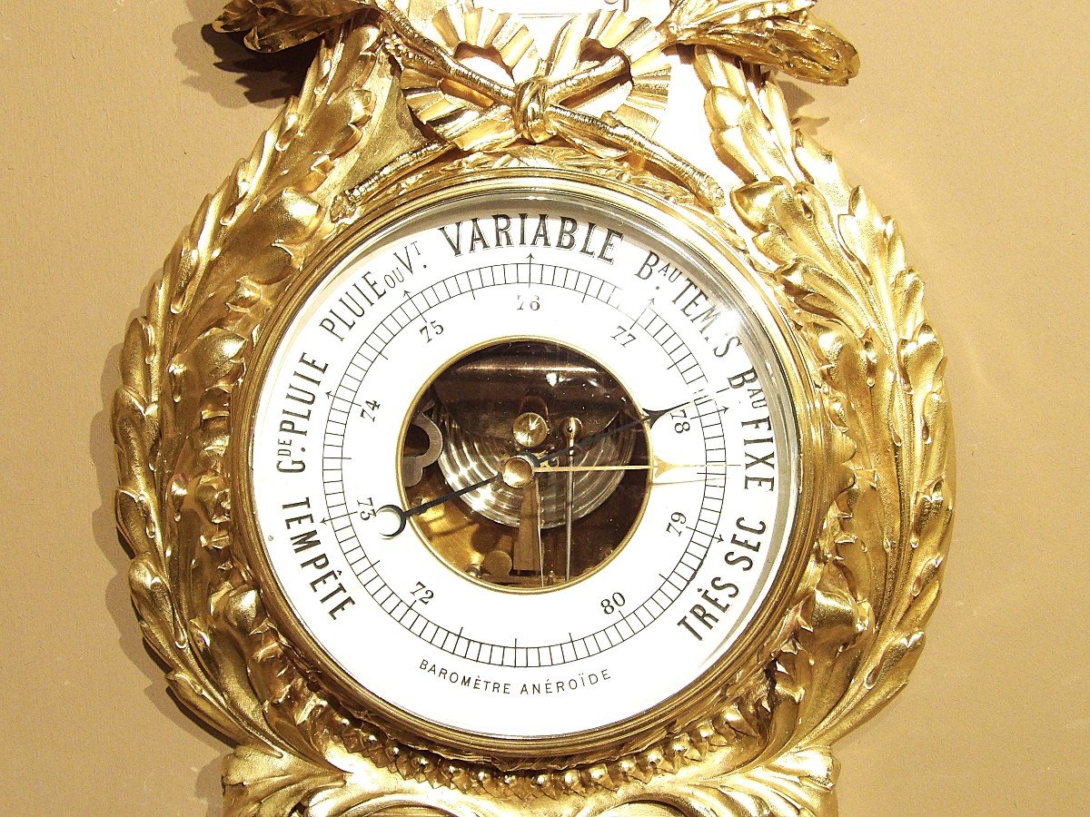 Bronze Barometer/thermometer-photo-7