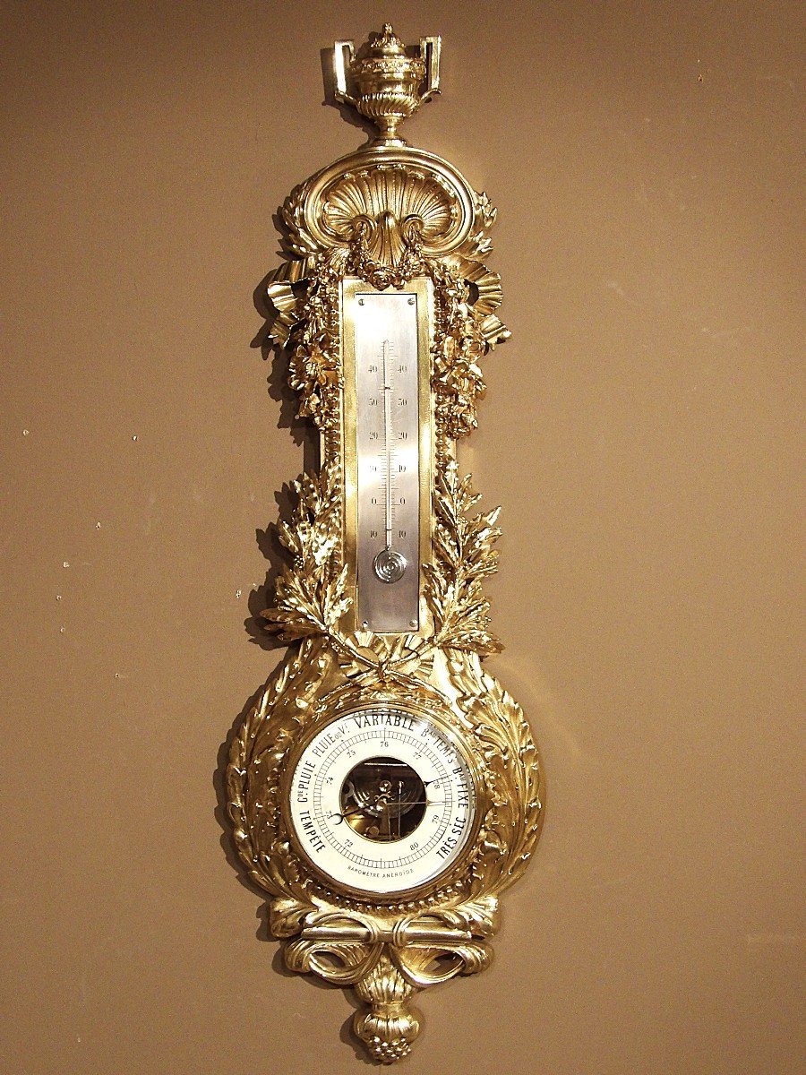 Bronze Barometer/thermometer