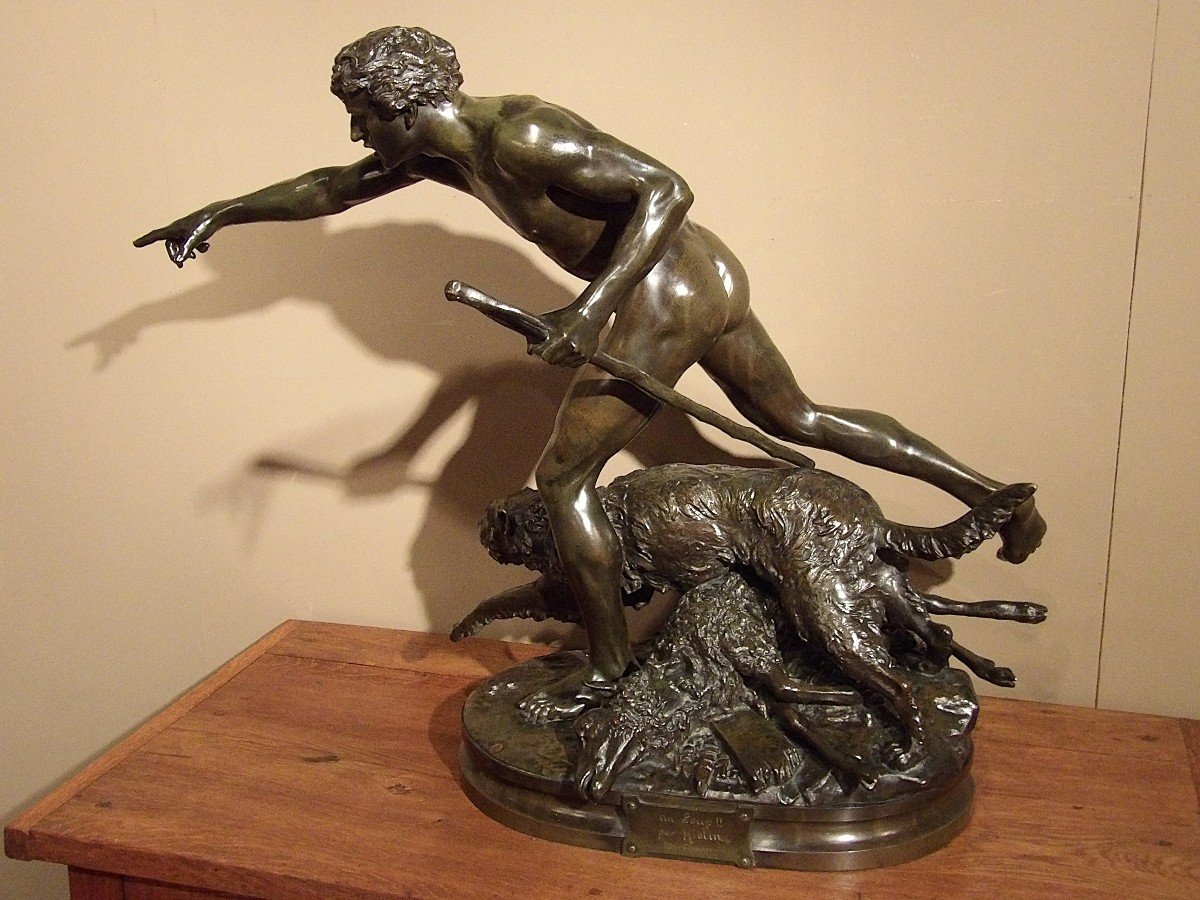 Hiolin - Bronze Sculpture "au Loup"-photo-2