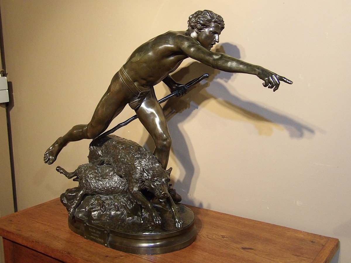 Hiolin - Bronze Sculpture "au Loup"