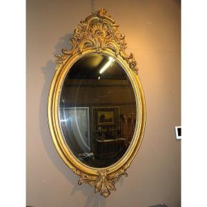 Oval Mirror From The Napoleon III Period