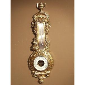 Bronze Barometer/thermometer