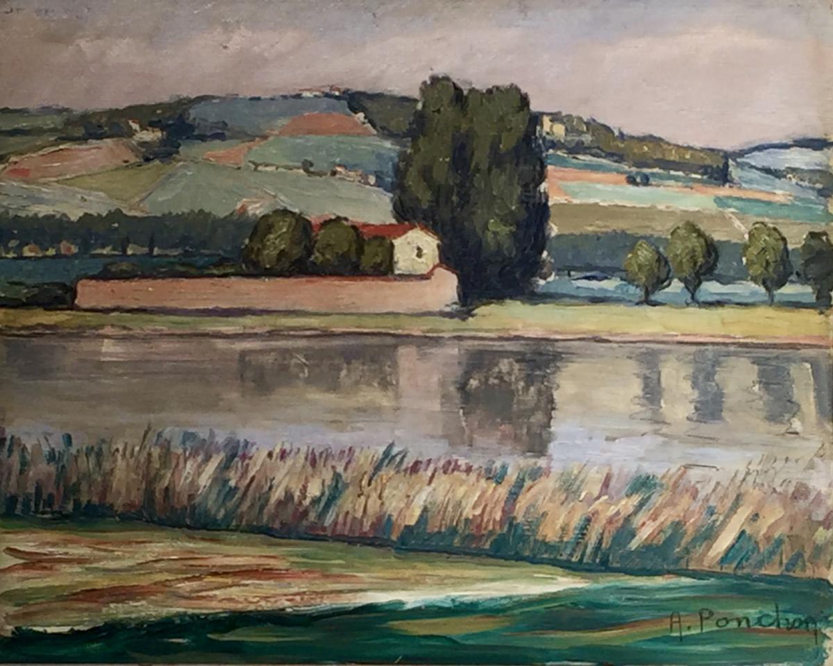 Ponchon Antonin (1891-1965) The Edges Of The Saône-photo-2