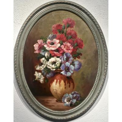 Anemones - Bouquet In A Vase - Mascarey (xix / XX)
