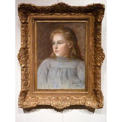  Elisabeth BARBAUD-KOCH (1863-1928) - PORTRAIT de jeune fille
