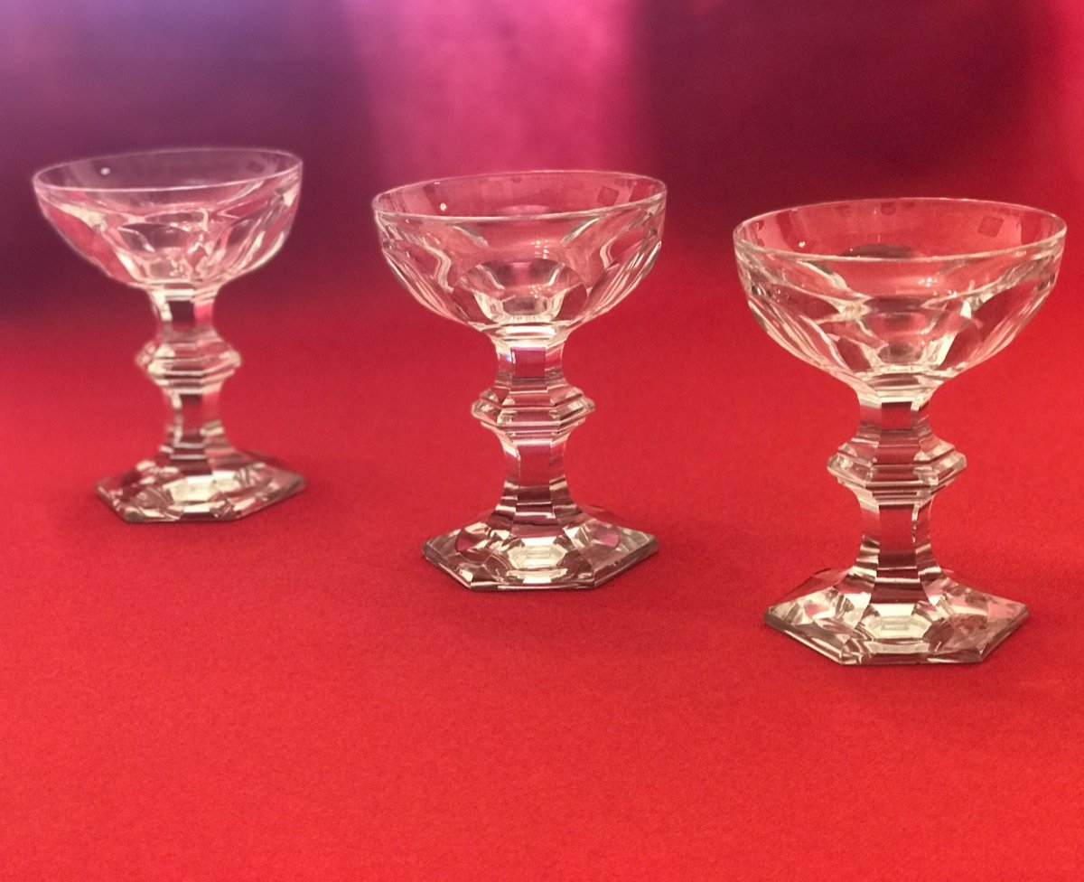 Proantic: Batch Of Baccarat Glasses Harcourt Model