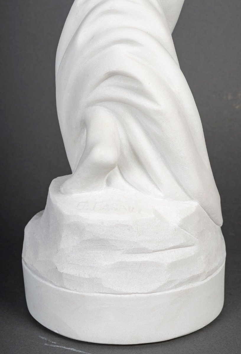 Carrara Marble Sculpture XIX G. Faraill-photo-3