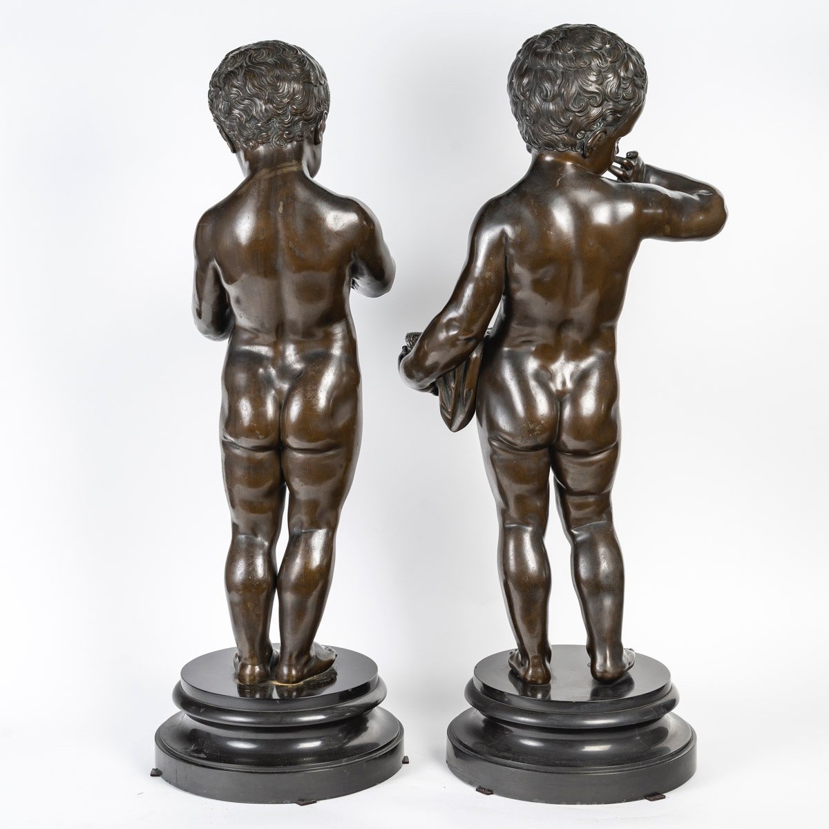 Pair Of Bronzes After Jb Pigalle XIX -photo-3