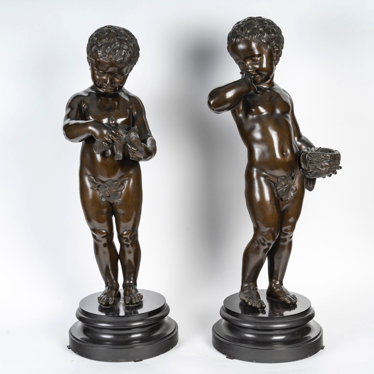 Pair Of Bronzes After Jb Pigalle XIX 