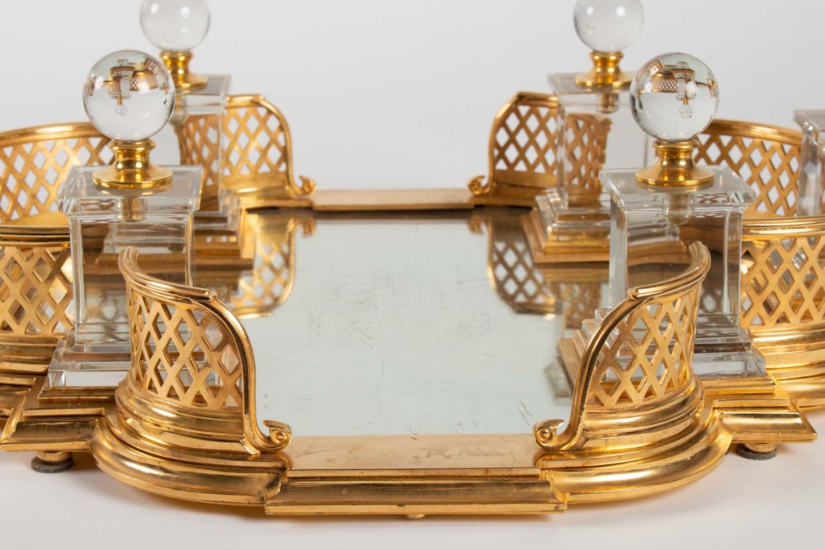 Surtout De Table Cristal Et Bronze NIII-photo-1