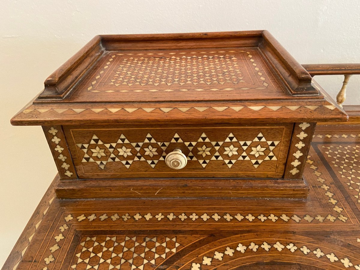 19th Century Syrian Marquetry Desk-photo-4