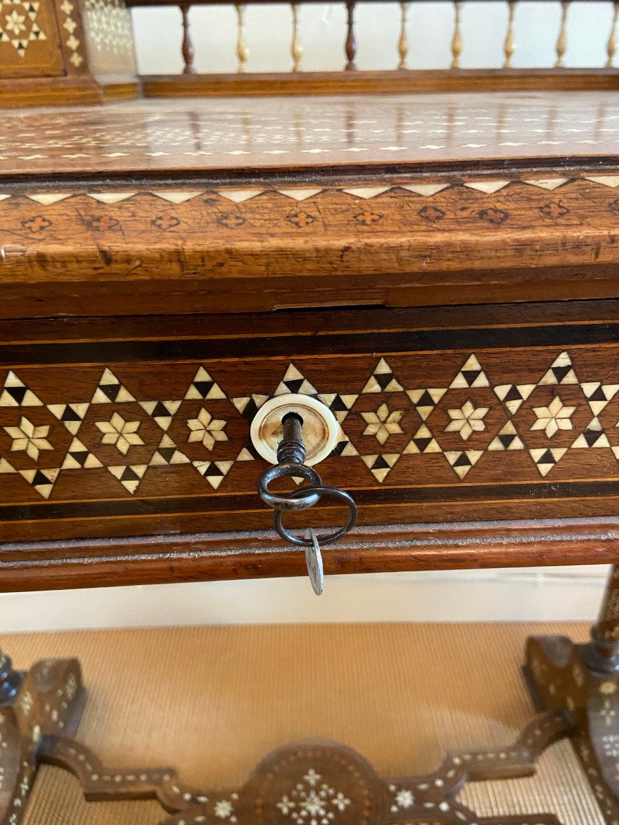 19th Century Syrian Marquetry Desk-photo-5